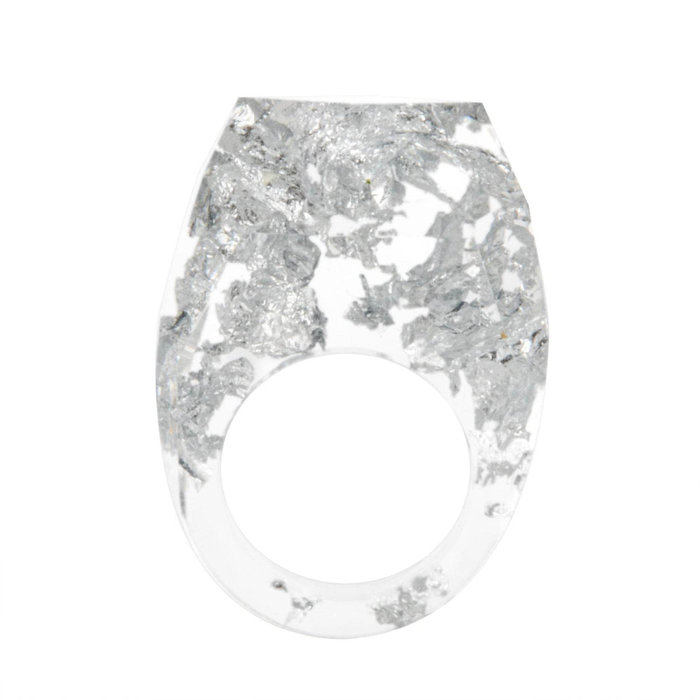 Dried Flower Resin Forest Handmade Dried Flower Epoxy Ring - EX-STOCK Canada