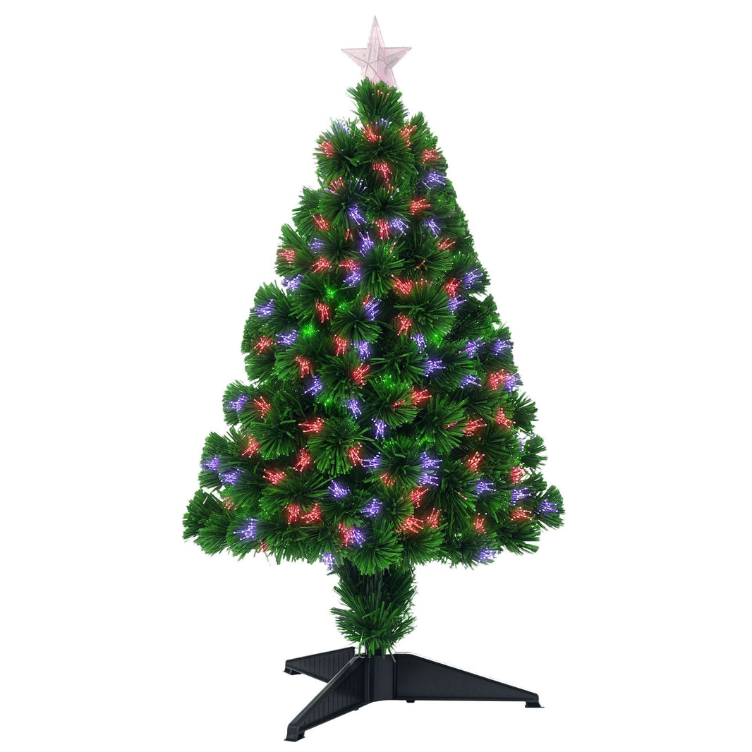 2.5FT Prelit Artificial Tabletop Christmas Tree With Fibre Optics Holiday Home Xmas Decoration For Table And Desk Geen EX-STOCK Canada