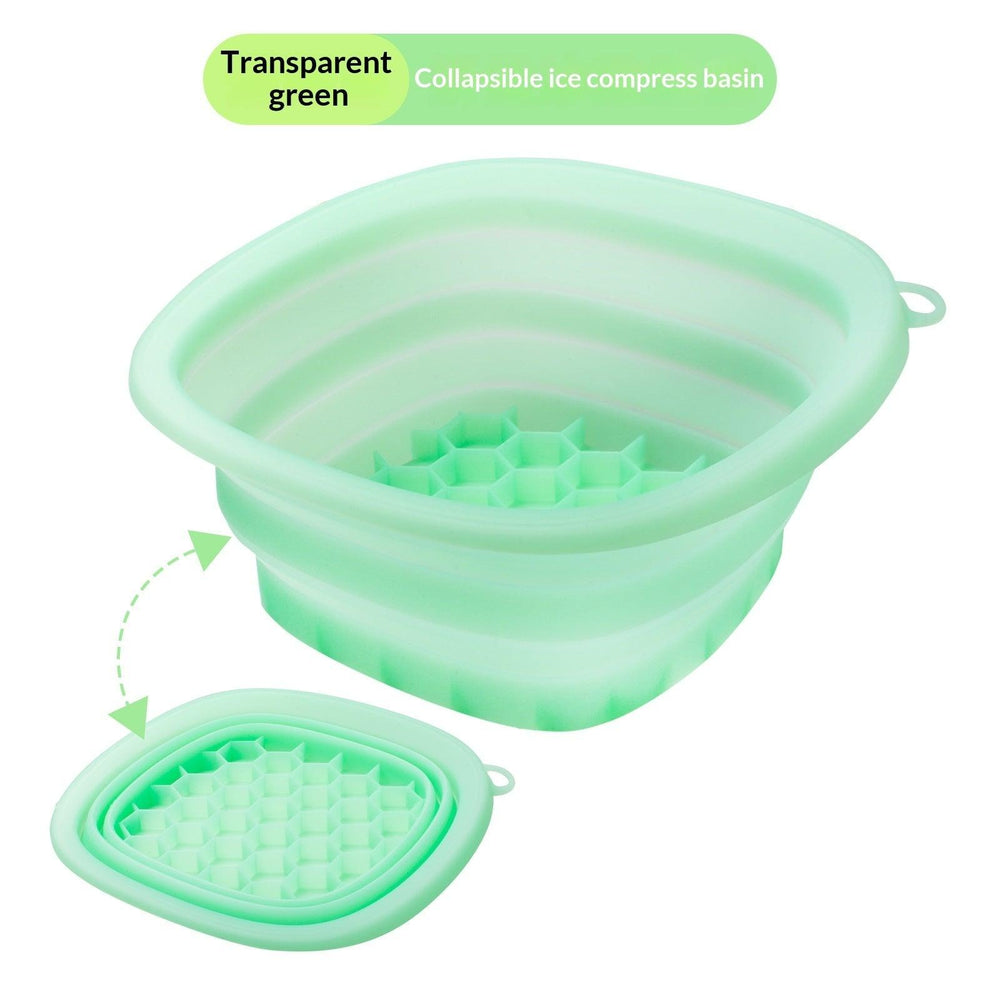 Solid-color Portable Foldable Silicone Ice Basin For The Face