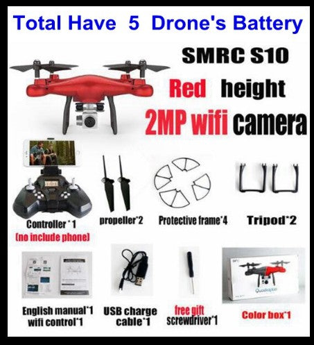 Sales Promotion WiFi 2MP Camera With S10 SMRC FPV Quadcopter Drone Helicopter UAV Micro Remote Control Toy RACER KIT Aircraft EX-STOCK Canada