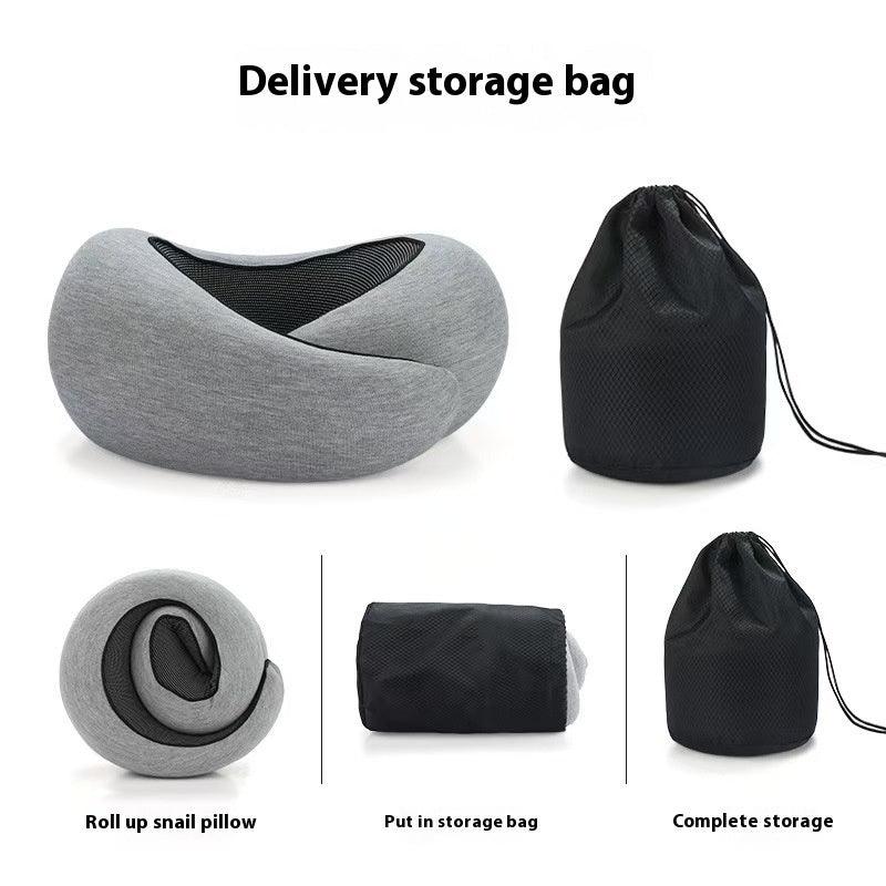 Soft Memory Foam Travel Neck Pillow U Shape Adjustable Support Comfortably Sleeping On Plane Car Office Noon Break - EX-STOCK Canada