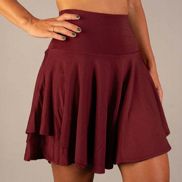 High Waist Belly Contracting Running Short Skirt Anti-exposure Yoga Skirt - EX-STOCK Canada