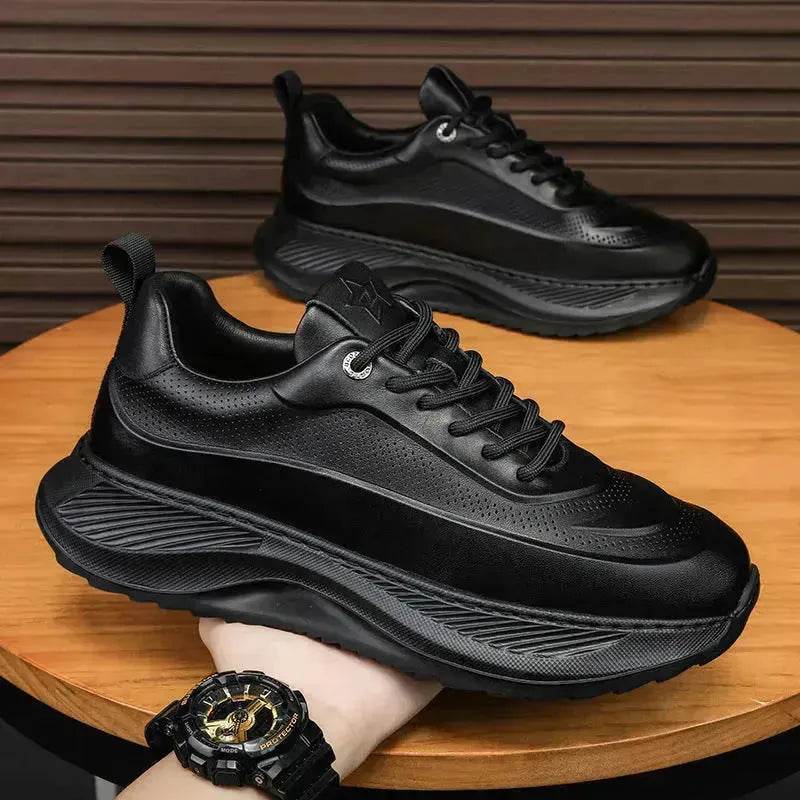 Men's Thick-soled Sports Running Shoes Casual Breathable Sneakers Lace-up Shoes - EX-STOCK Canada