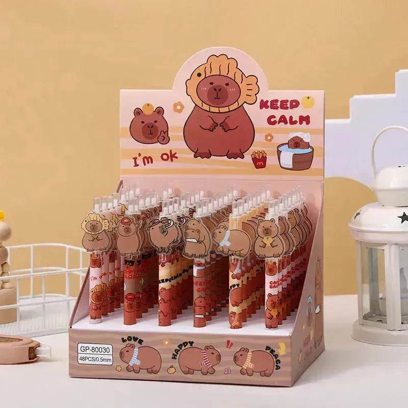 48 Pcs Cartoon Bear Acrylic Paster Pressing Pen School Supplies Gel Pen - EX-STOCK Canada