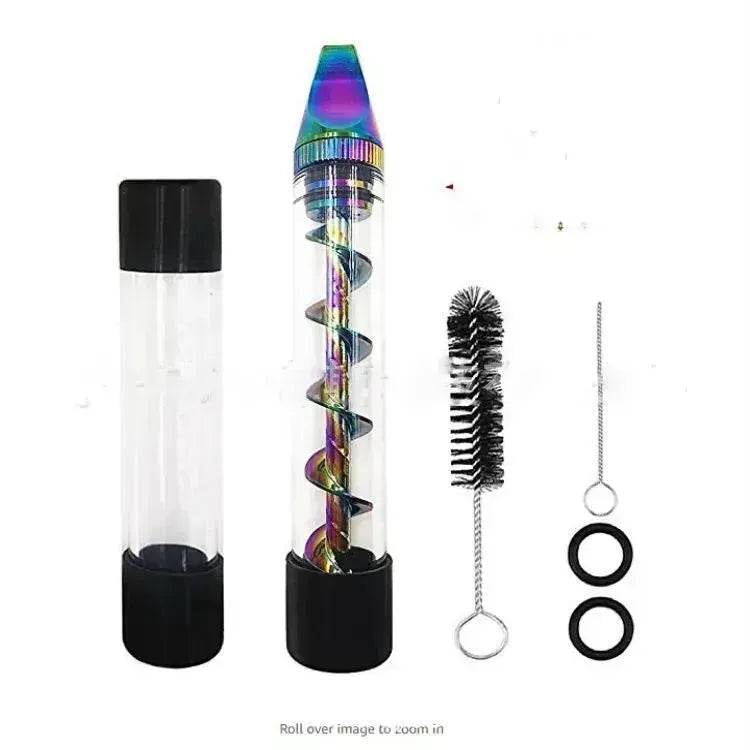 Creative And Simple Dry-burning Atomizer Spiral Pipe Glass Blunt - EX-STOCK Canada