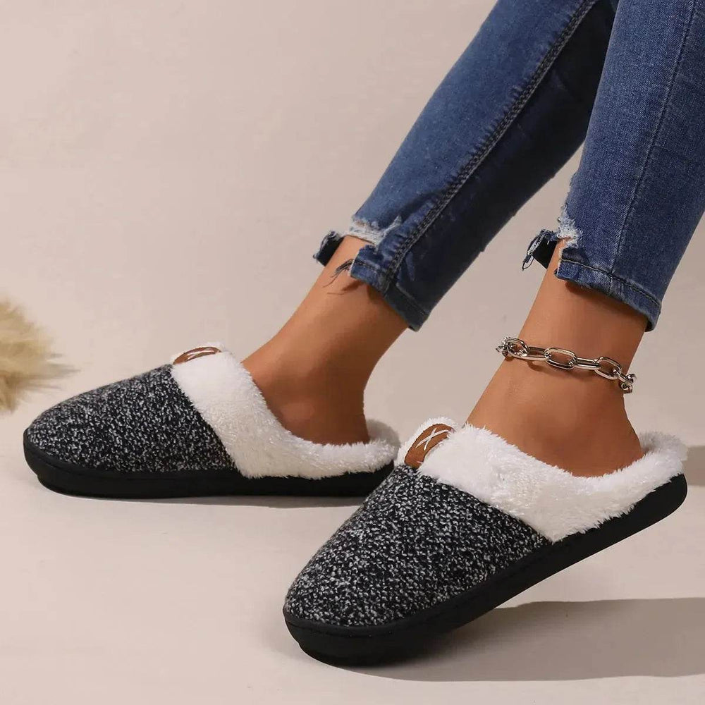 Winter Plush Slippers Fashion Thick Bottom Warm House Shoes For Women Men Indoor Bedroom Floor Slipper - EX-STOCK Canada
