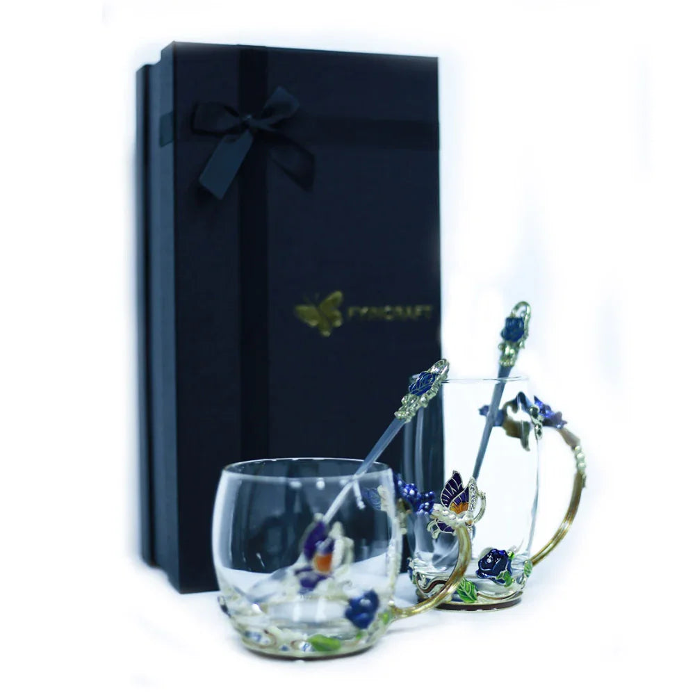 Enamel Glass Water Cups EX-STOCK Canada