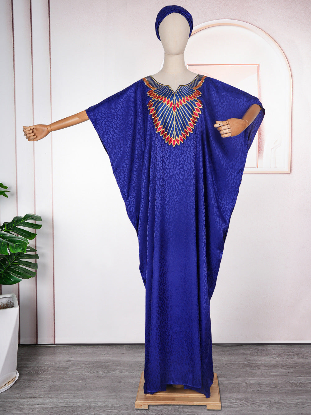 African Ethnic Style Large Swing Dress Robe Middle East AliExpress Muslim Women's Wear V-neck Plus Size - EX-STOCK Canada