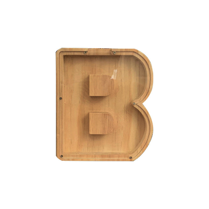 Wooden letter 'B' on a white background