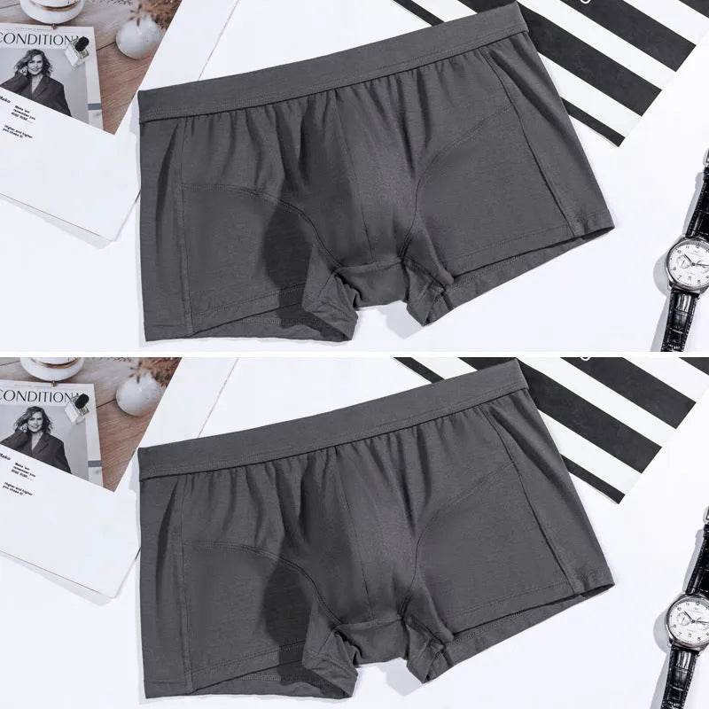Men's Underwear Plain Cotton Boxer Short Breathable U Convex - EX-STOCK Canada