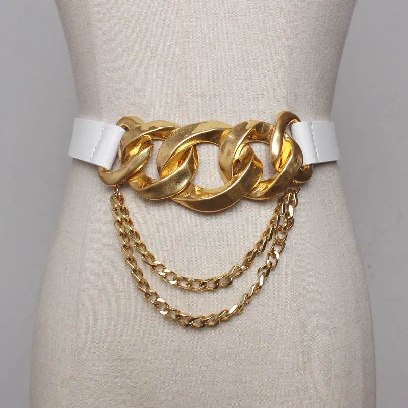 Street shot fashion metal chain link Waist Belt women - EX-STOCK Canada