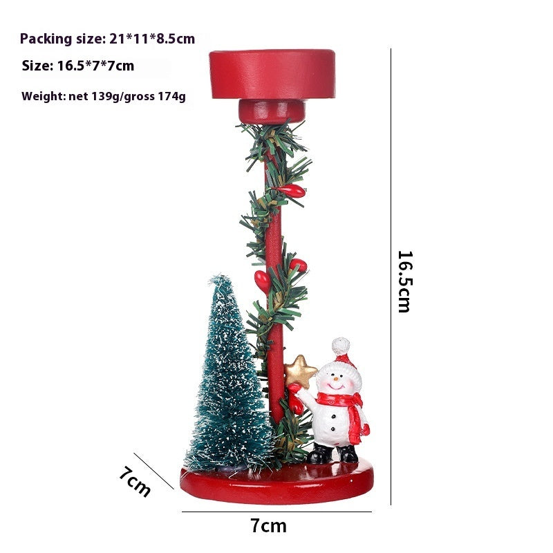 Christmas Decorations Desktop Resin Christmas Tree Elderly Candlestick EX-STOCK Canada