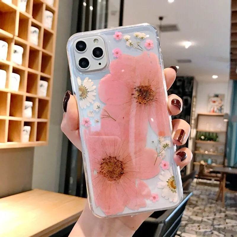 Cute Transparent Flower Silicone phone case for women - EX-STOCK Canada