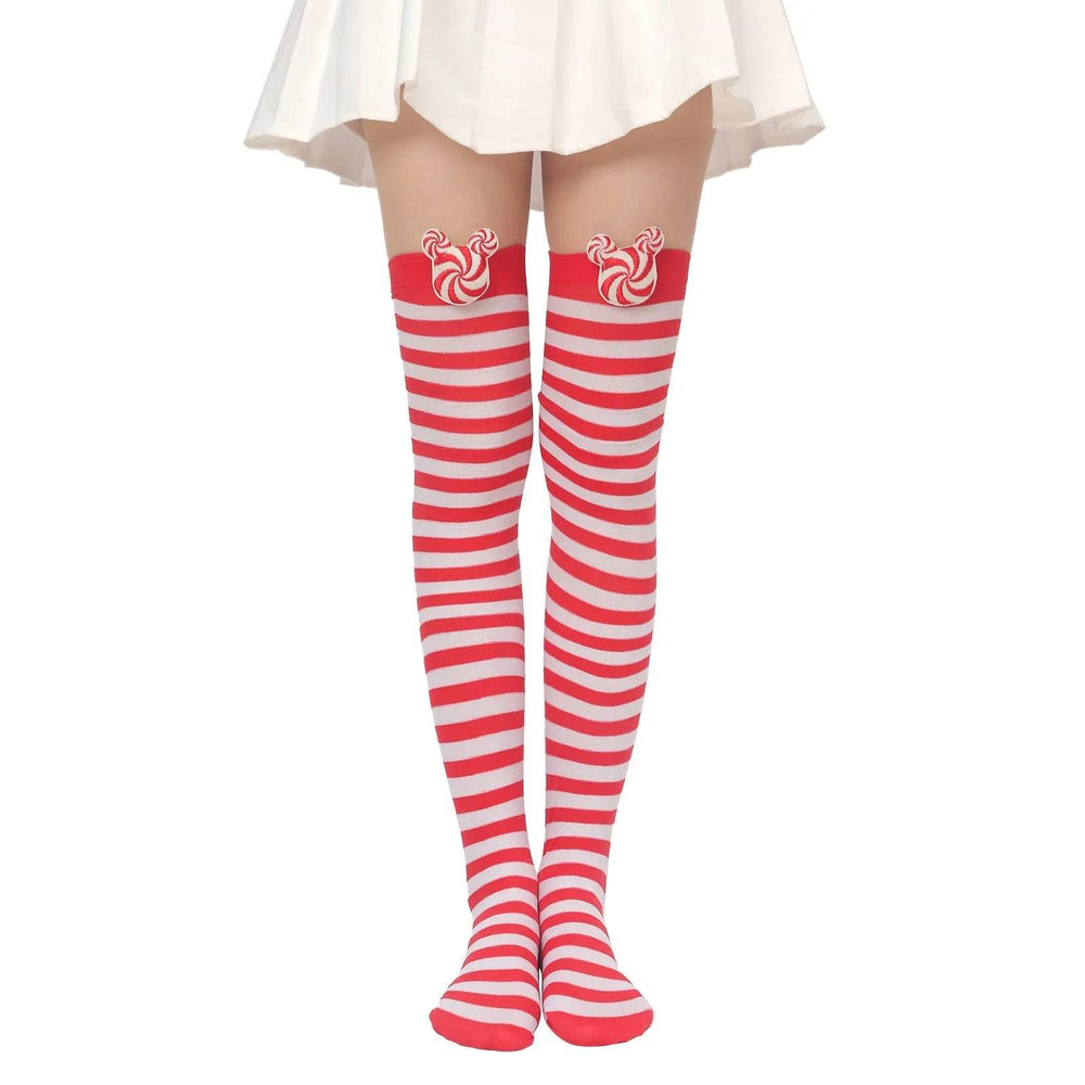 Christmas Plush Doll Knee Socks Bow Stockings - EX-STOCK Canada