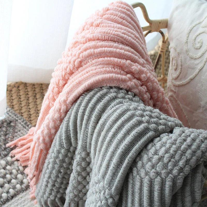 Couverture en tricot nordique Couverture en laine Couverture Couverture bulle Couverture de canapéEX-STOCK Canada