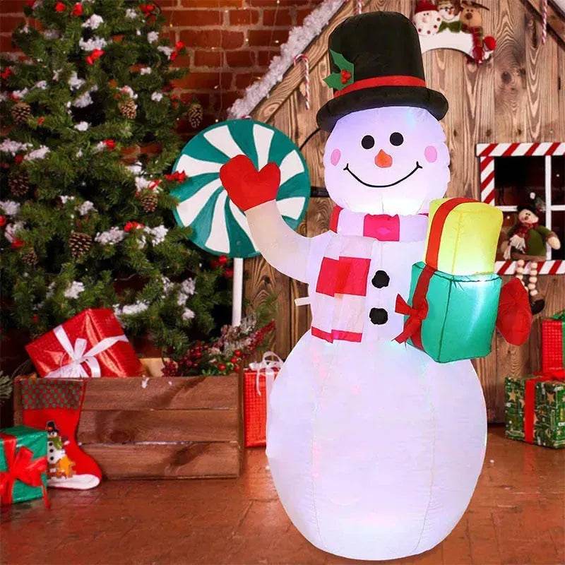 Christmas LED Lights Glowing Santa Tree Snowman Inflatable Doll Outdoor Yard Garden Decor - EX-STOCK Canada