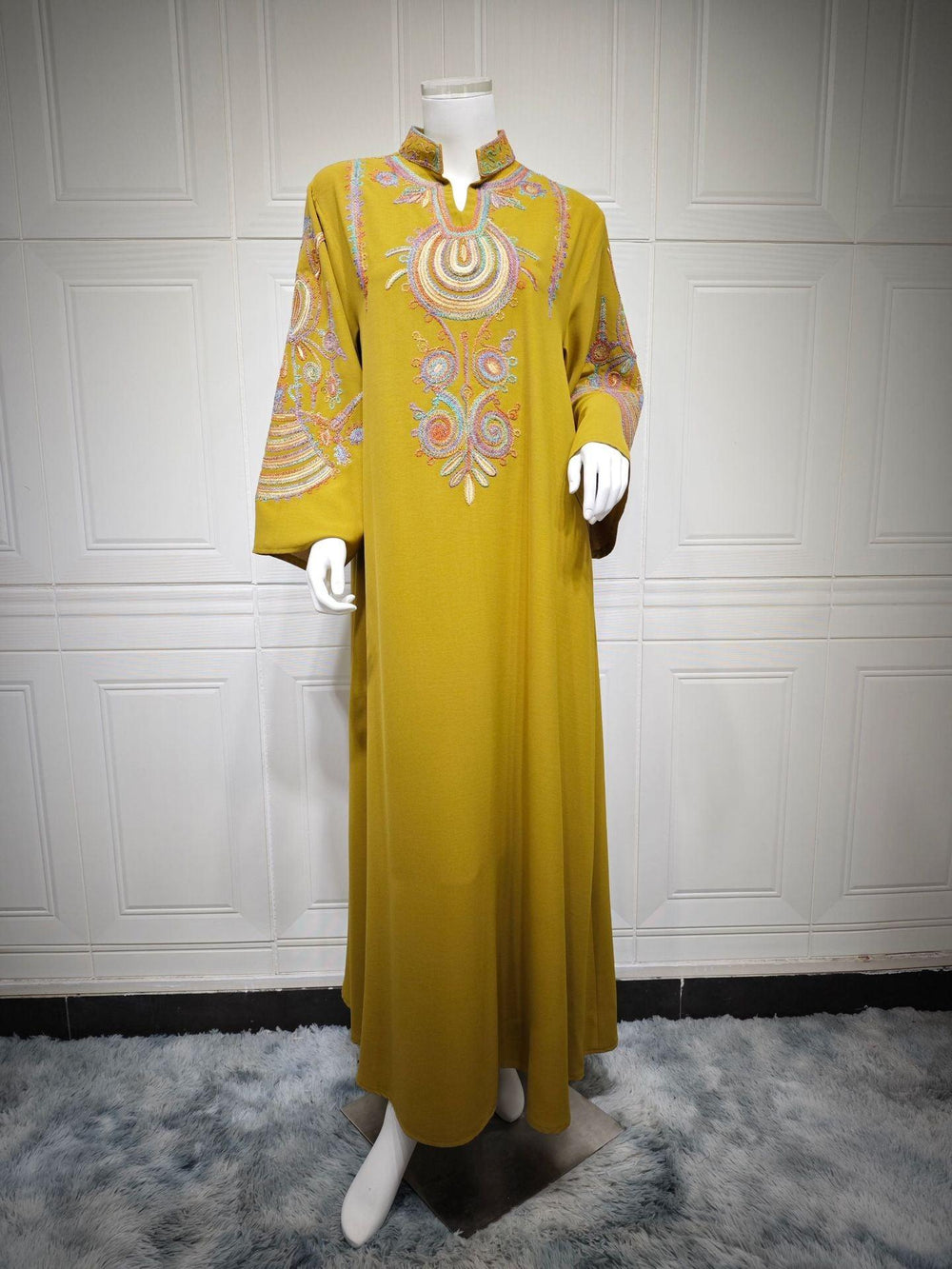 Women's Embroidered Rope Embroidered Muslim Pullover Dress - EX-STOCK Canada