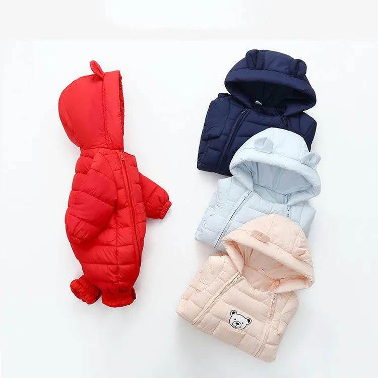 Infant Baby Puffer Hoodie Overall Romper Jumpsuit - EX-STOCK Canada