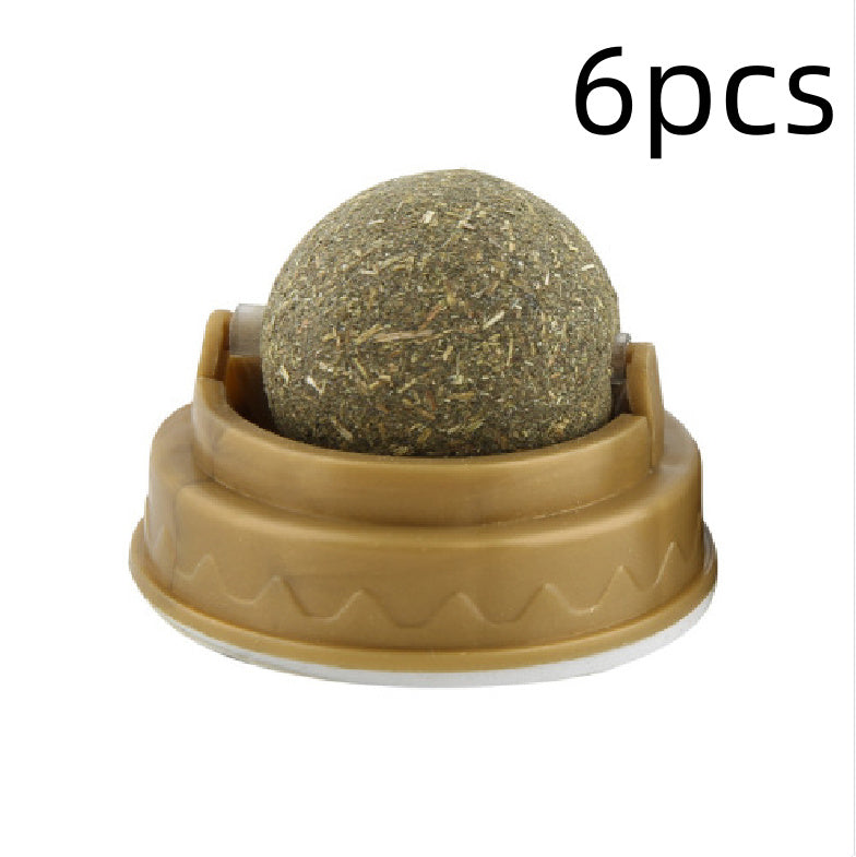 Katzenminze-Bällchen Katzenleckerlis Rotierendes Molaren-ZahnpflegeEX-STOCK Canada