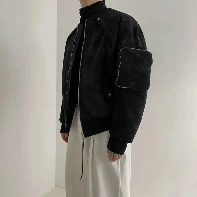 Retro Suede Street Hip pop Fashion Jacket for Men - EX-STOCK Canada