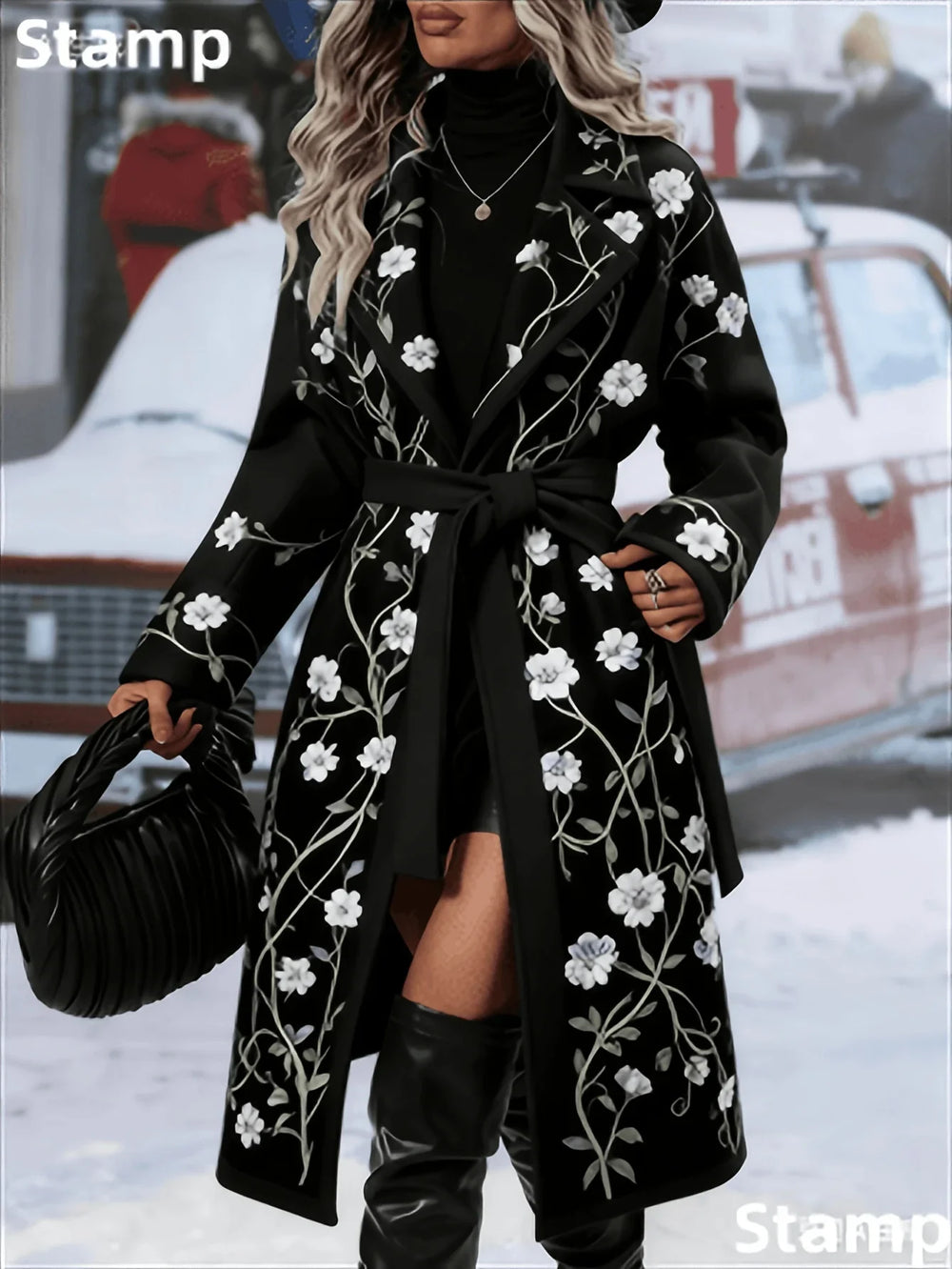 Fashionable Casual Long Coat EX-STOCK Canada