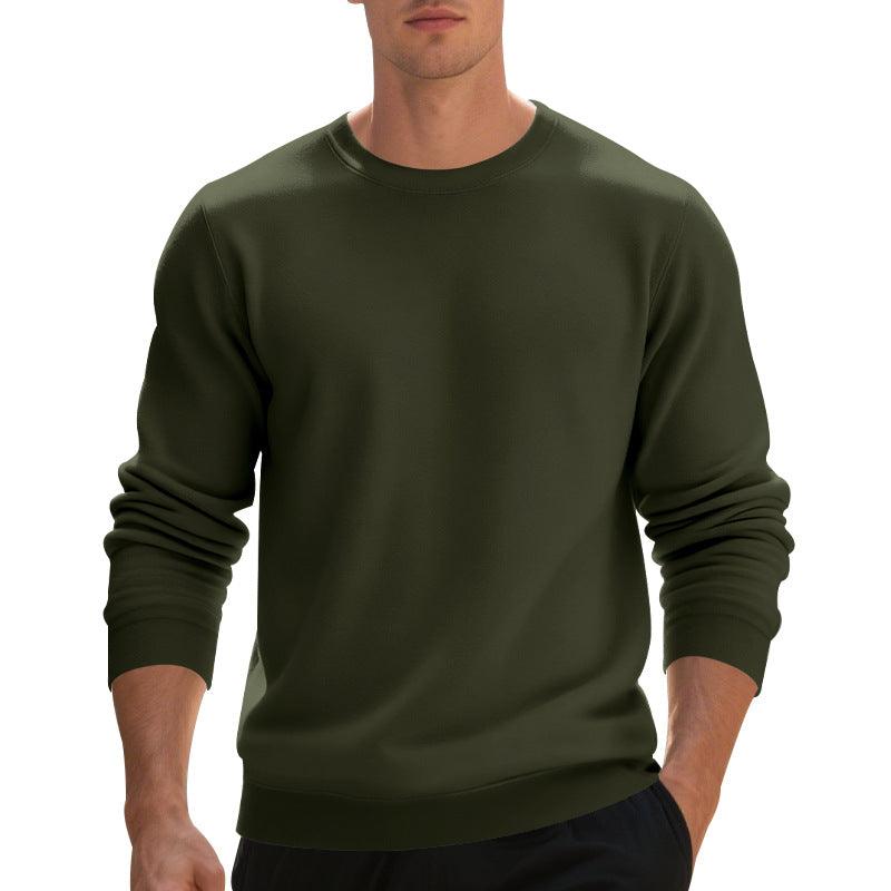 Pull à col rond doublé en polaire pour homme, haut décontracté ampleEX-STOCK Canada