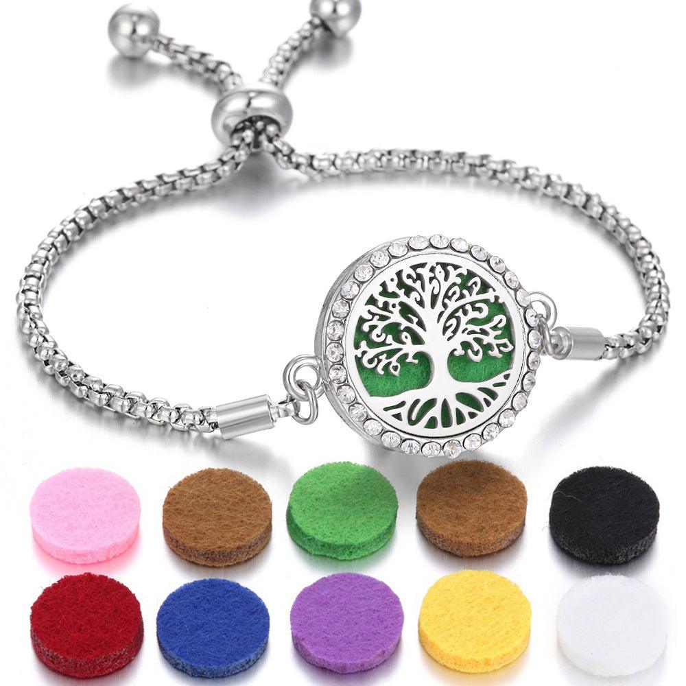 Bracelet d'aromathérapie kaléidoscope 2024 Nouveau Parfum Diffuseur d'huile essentielle Médaillon Bracelet Charms Bijoux diffuseur d'arôme pour femmes - EX-STOCK Canada