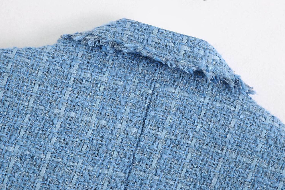 Retro loose suit tweed women's blazer jacket casual women streetwear - EX-STOCK Canada