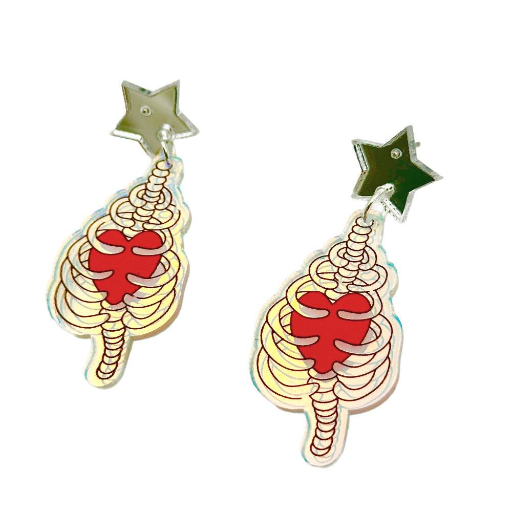 Halloween Day Ornament Colorful Ghost Eyes Funny Acrylic Earrings For Women - EX-STOCK Canada