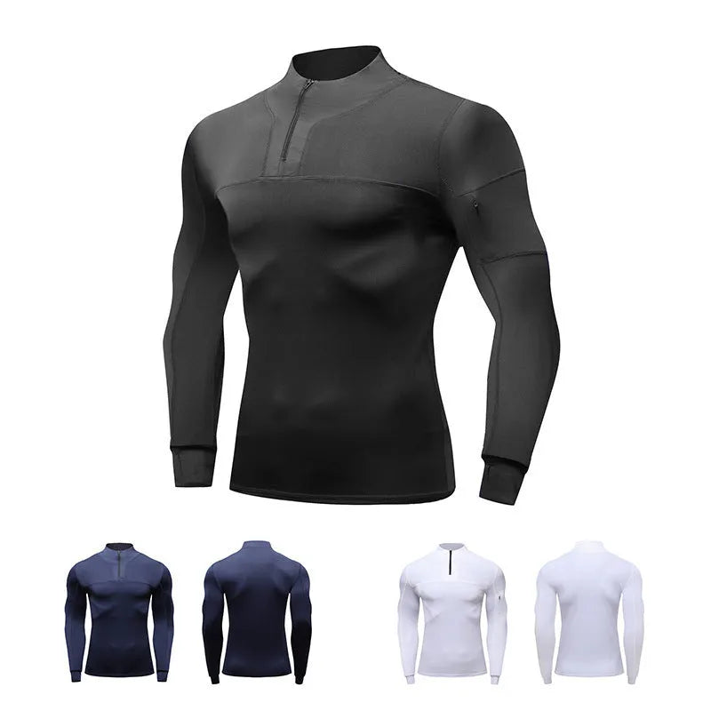 Outdoor Muscle Fitted Tactics Workout T-shirt Long Sleeve Sports Quick-drying top - EX-STOCK CANADA