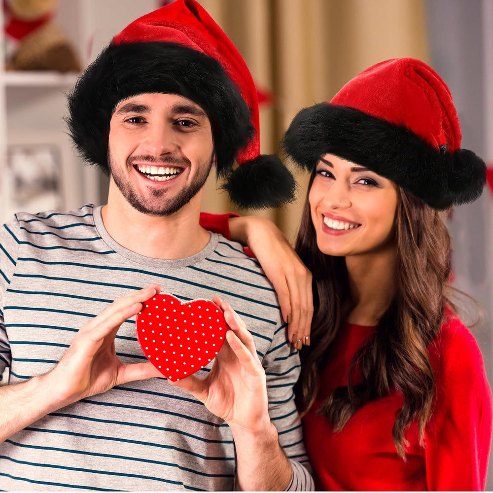 Chapeau de Noël rouge en peluche, accessoires de costume de festival, décorationEX-STOCK Canada