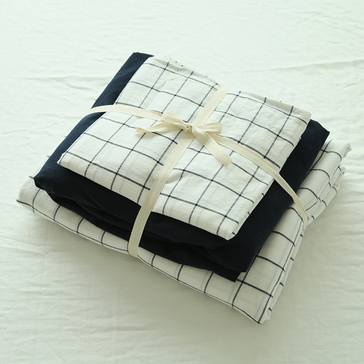 Washed Cotton Four-piece Duvet Cover Bedding EX-STOCK Canada
