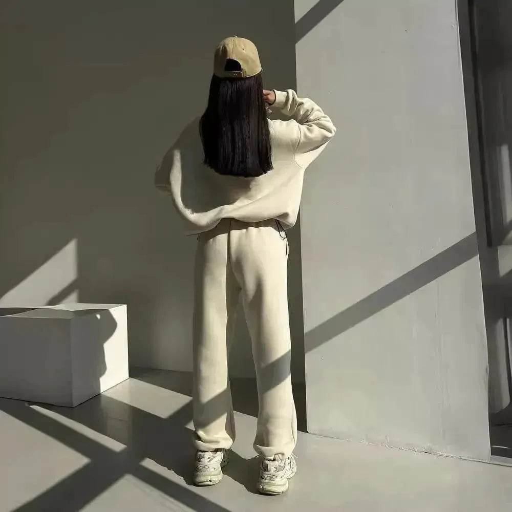 Y2K Winter Jogging Women Two Piece Set Female Zipper Coat Casual Pants Tracksuit Autumn Jacket Fashion Contrast Sport Wear Set - EX-STOCK Canada