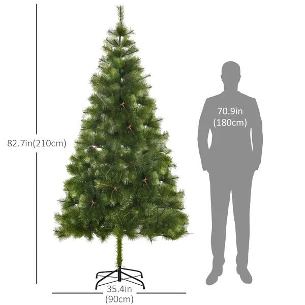 7 FT Christmas Tree Artificial Pine Tree Christmas Decoration 505 Branches Green EX-STOCK Canada