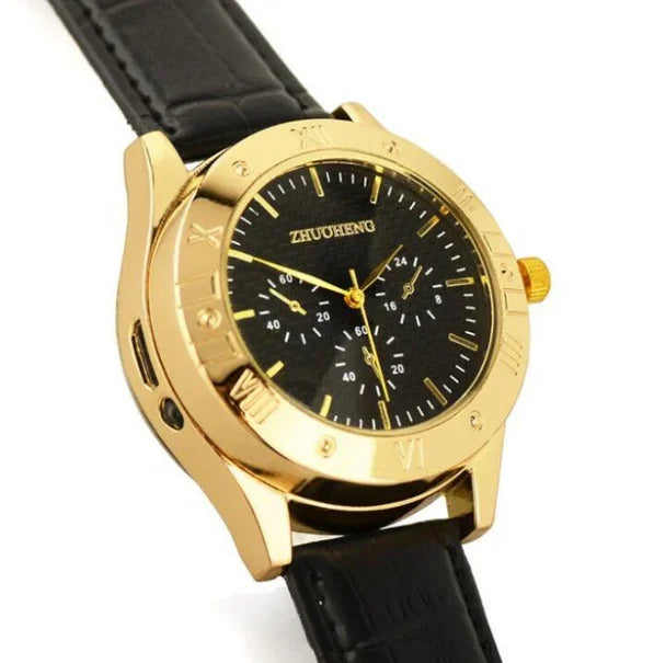 USB Charging Quartz leather Watch for Men EX-STOCK Canada