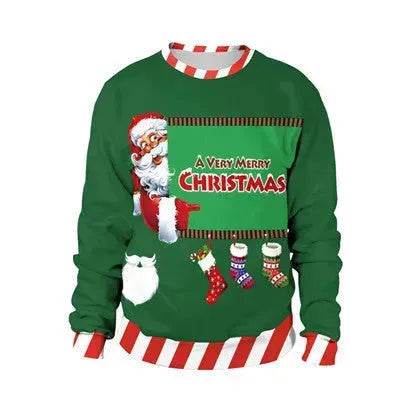 Ugly Christmas Sweater For gift Santa Deer Elf Funny Pullover - EX-STOCK Canada