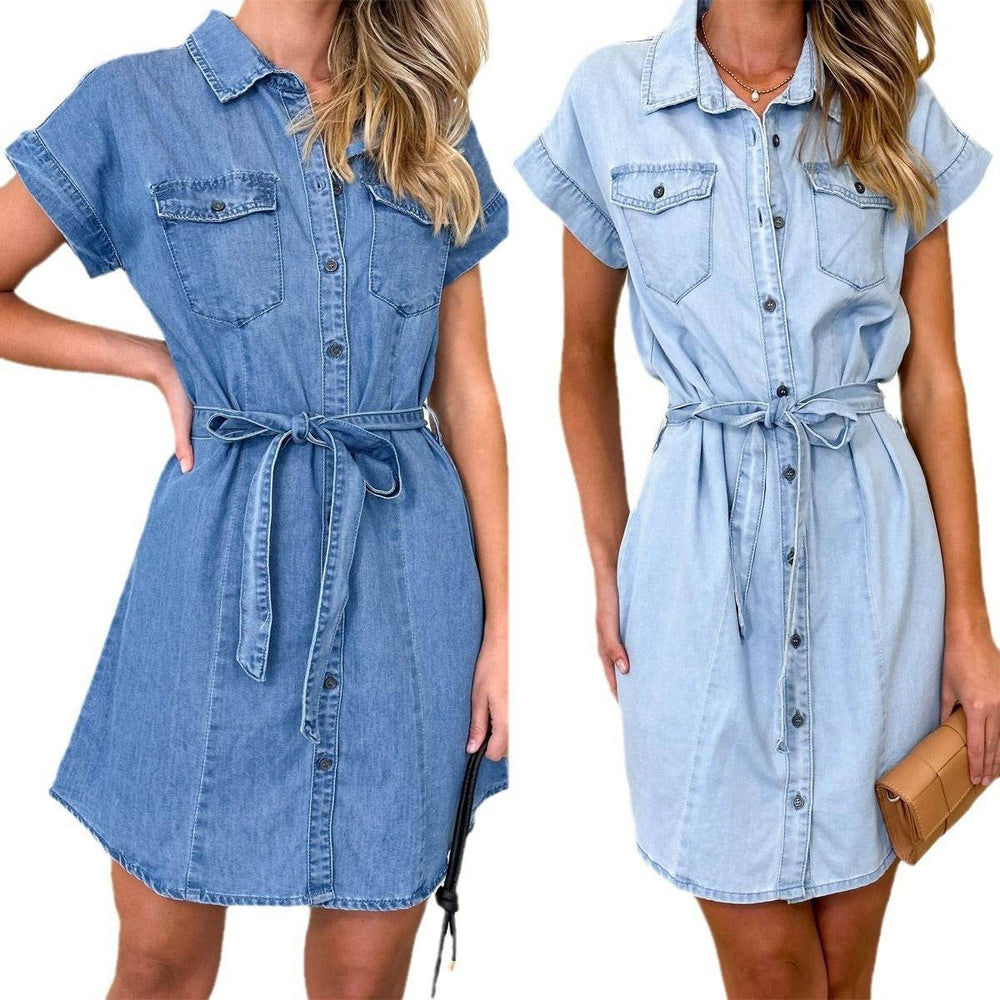 Spring And Summer New Loose Casual Denim Dress Women - EX-STOCK Canada
