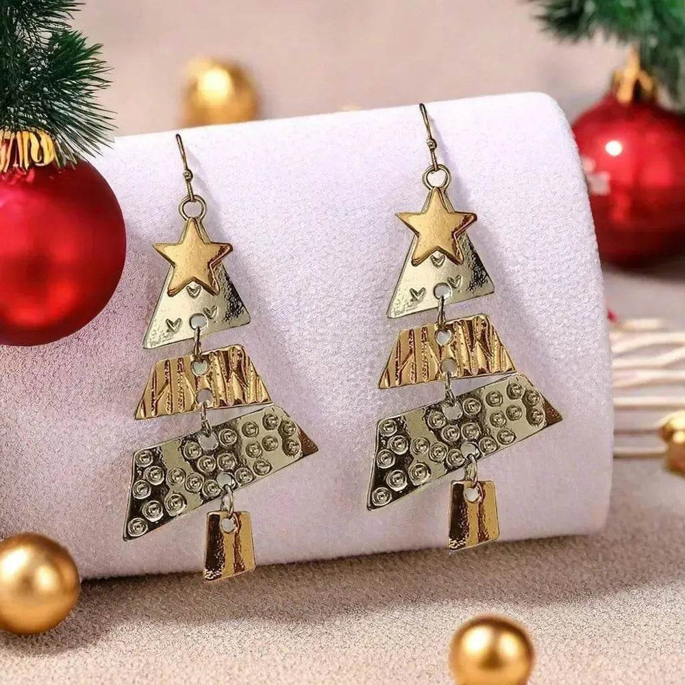 Christmas Tree Necklace And Earrings Fashion Pendant Necklace Suit - EX-STOCK Canada