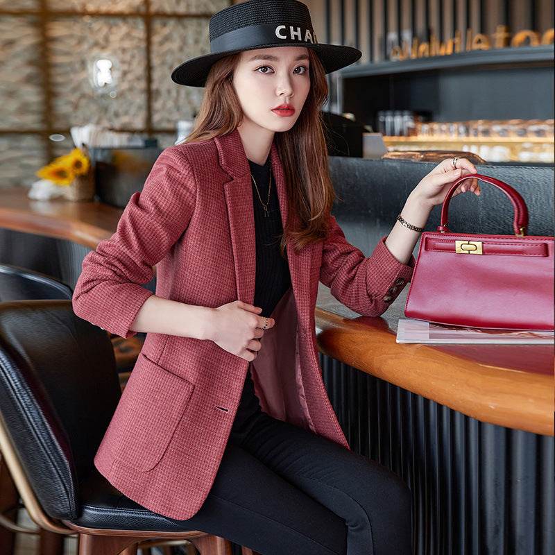 Professional office Business Tweed Blazer Women - EX-STOCK Canada