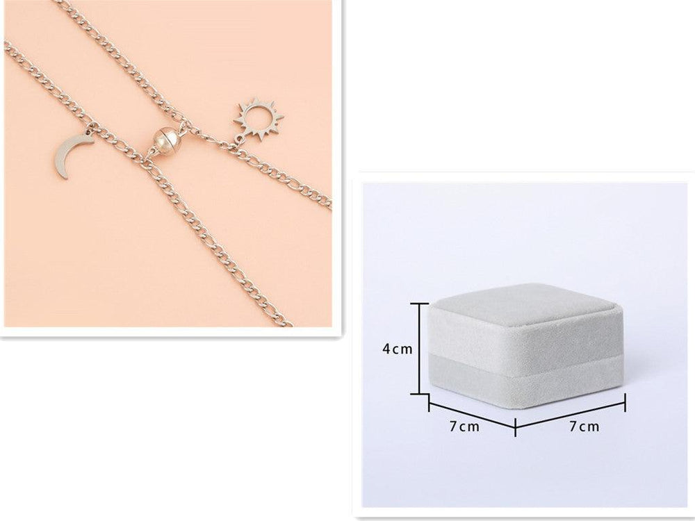 Stainless Steel Sun Moon Ball Magnetic Attachment Couple Bracelet - EX-STOCK Canada