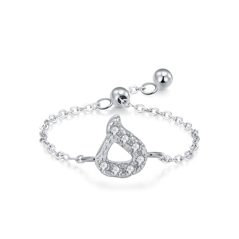 S925 Sterling Silver Niche Style Arabic Letters Pull-out Chain All-match Stackable EX-STOCK Canada