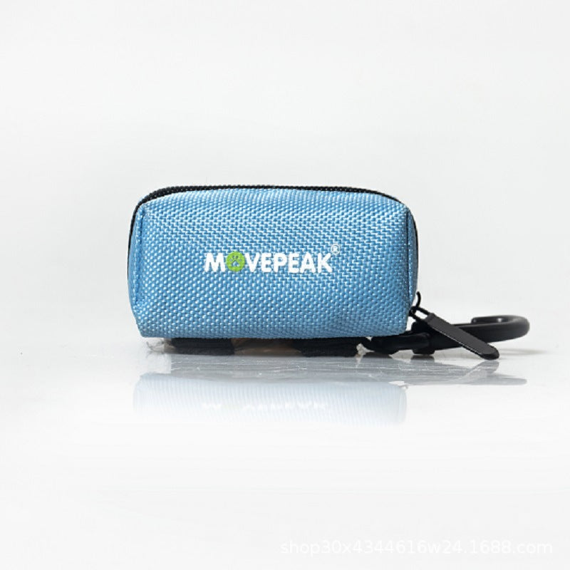 Blue pouch with 'MOYEPEAK' logo on a white background