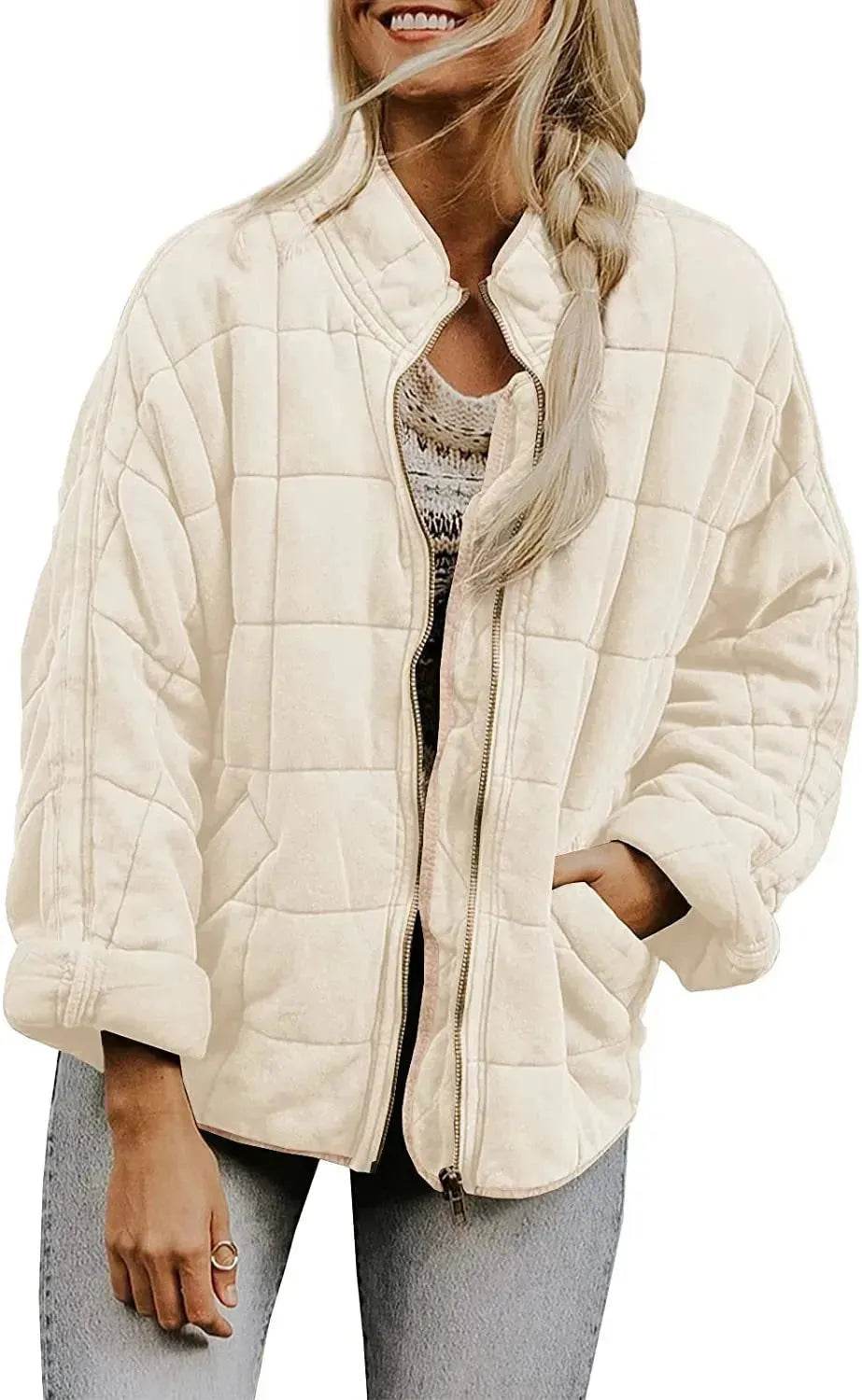 Casual Winter Cotton Padded Loose Pockets Long Sleeved Jacket Women - EX-STOCK Canada