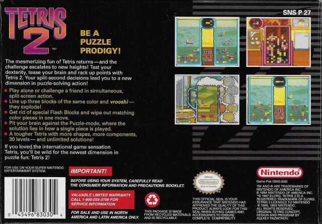 Tetris 2 (Box & Manual Only)