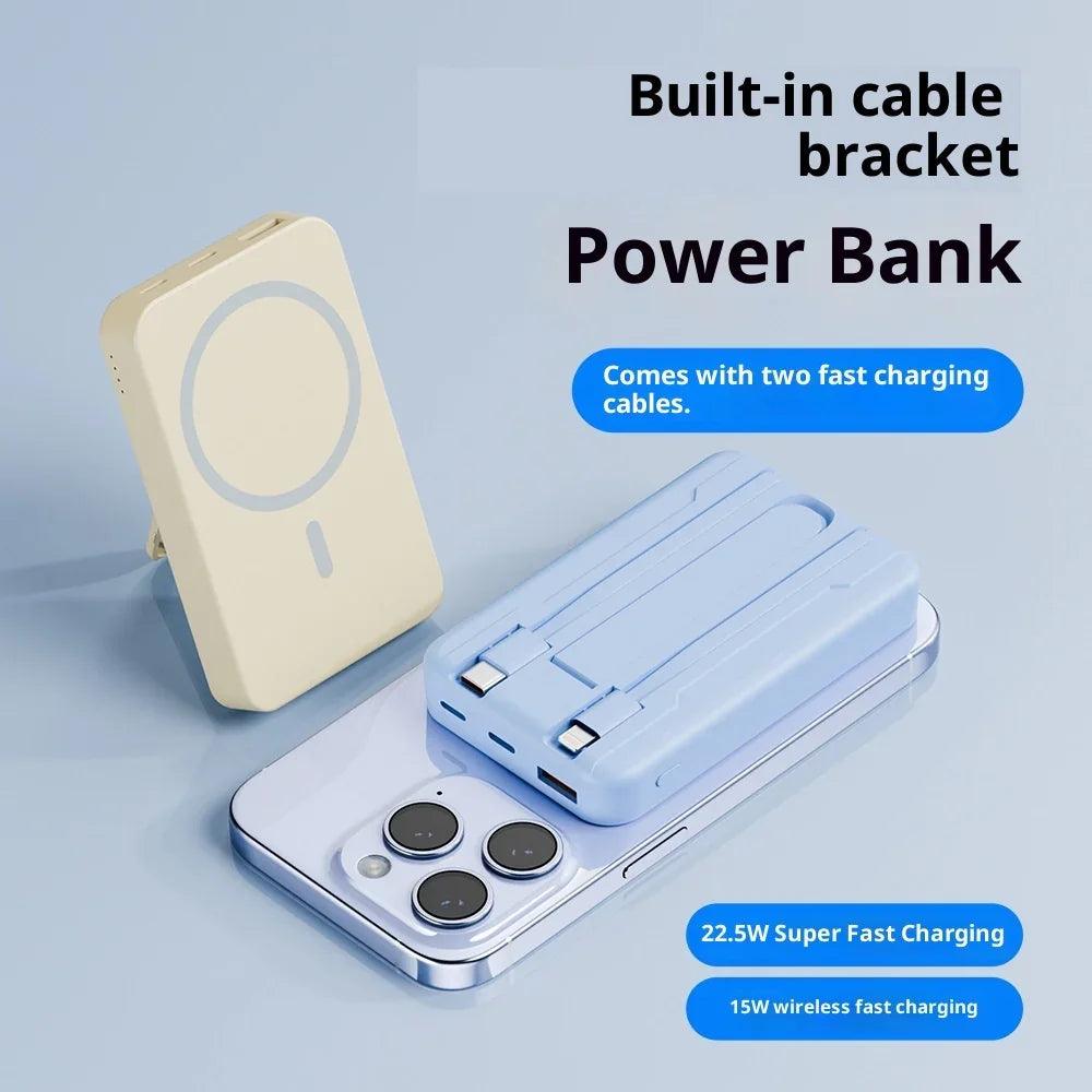 Magnetic Power Bank Mobile Power Supply Wireless Charger With Cable EX-STOCK Canada