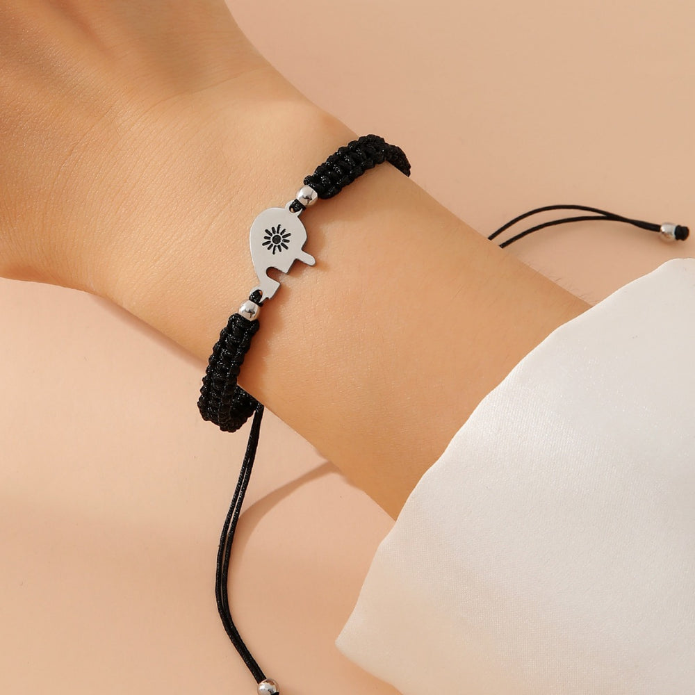 Hand-woven Adjustable Puzzle Love Sun Moon Couple Bracelets - EX-STOCK Canada