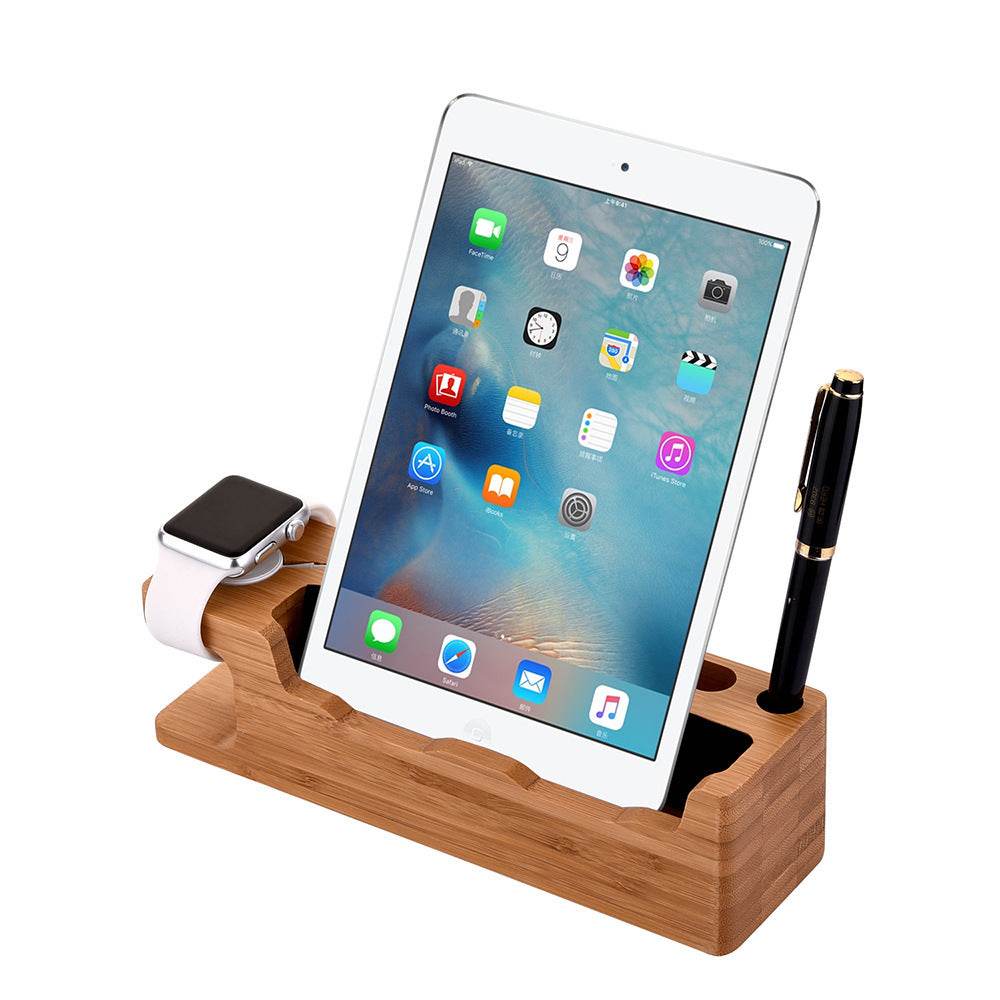 Wooden Table Desktop Dual Phone Holder - EX-STOCK Canada