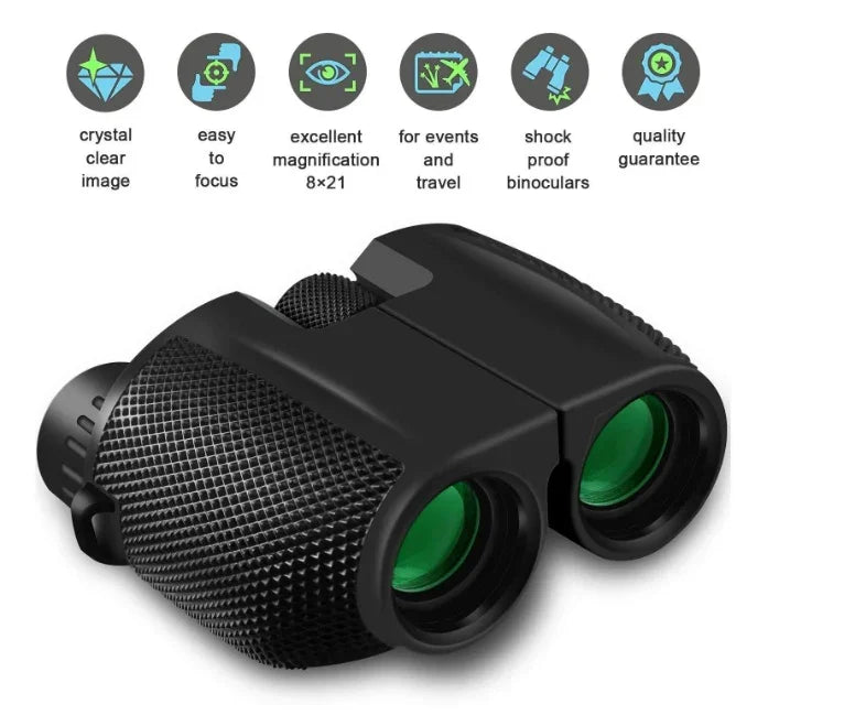 Outdoor binoculars 10x25 small Paul High-definition mini portable low-light night vision pockets glasses EX-STOCK Canada