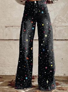 Pantalon décontracté en jean pour femmes grande taille européen et américain