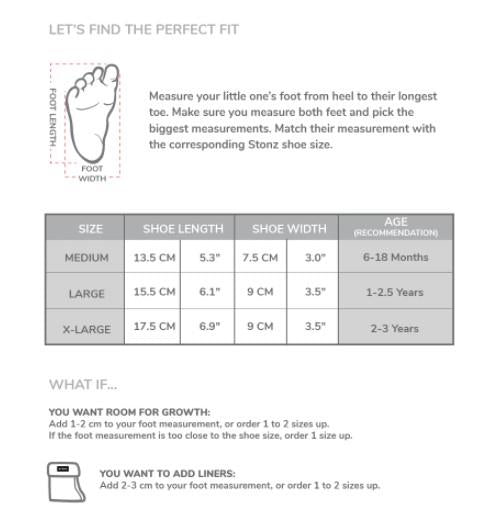 Chaussons pour tout-petits Stonz - EX-STOCK Canada